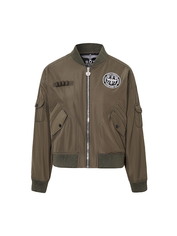 TCH Unisex Graphic Jeep Bomber Jacket: When Collage Meets Street Silhouette, the Classic Jacket Gets a New Narrative
