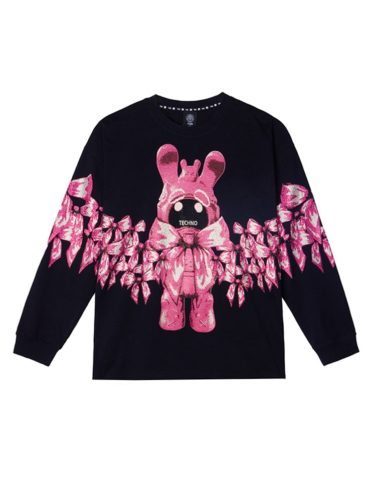 TCH Graphic Rhinestone Bow Unisex Sweatshirt