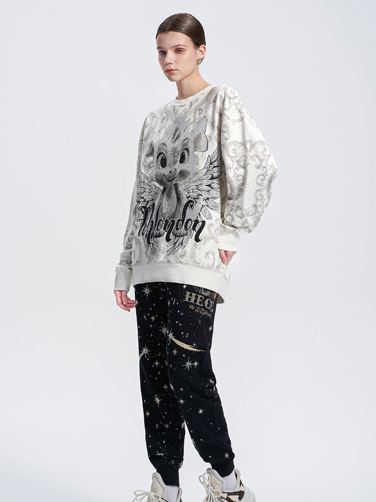 TCH Luxury Baroque Rhinestone Baby Dragon Sweatshirt