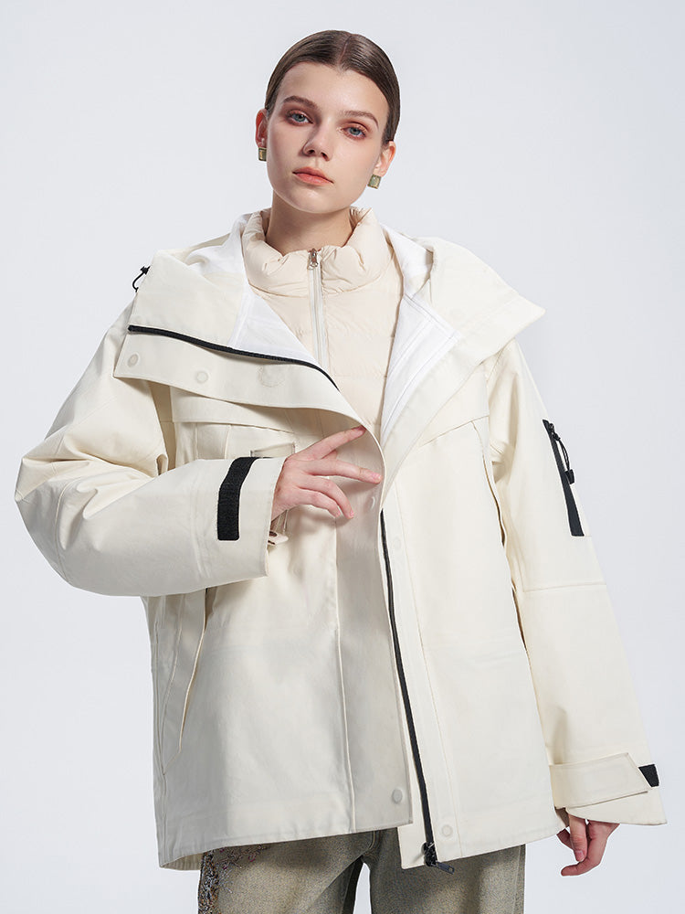 TCH Rhinestone Butterfly Relaxed Hooded Down Jacket