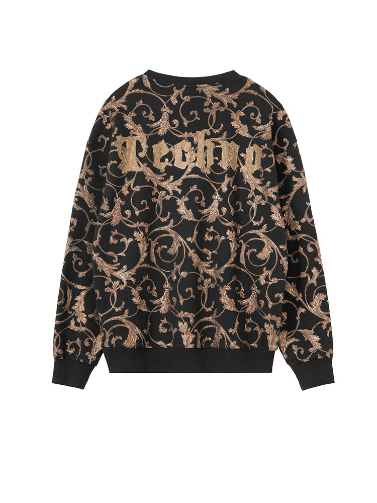 TCH Luxury Baroque Rhinestone Lion Sweatshirt