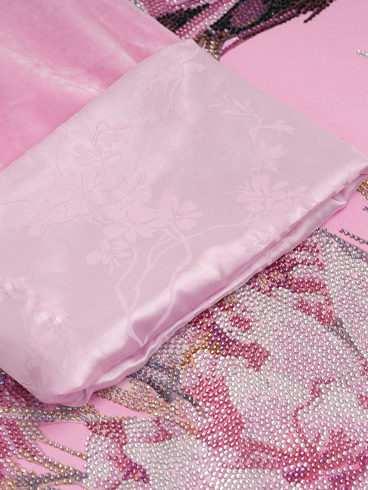 TCH Luxury Rhinestone Peacock Graphic Pullover Top