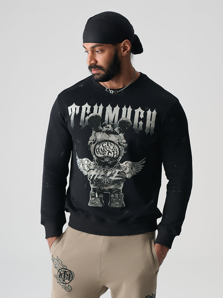 TCH Men's Graphic Rhinestone Long Sleeve Sweatshirt