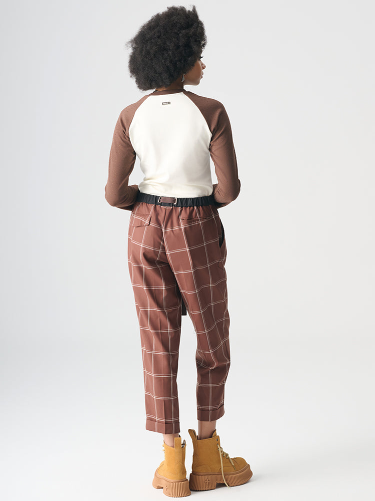 TCH Women's Patchwork Long Sleeve T-Shirt for Spring and Autumn