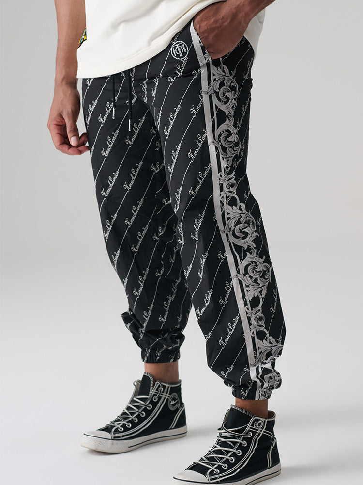TCH All Over Rhinestone Graphic Nylon Jogger