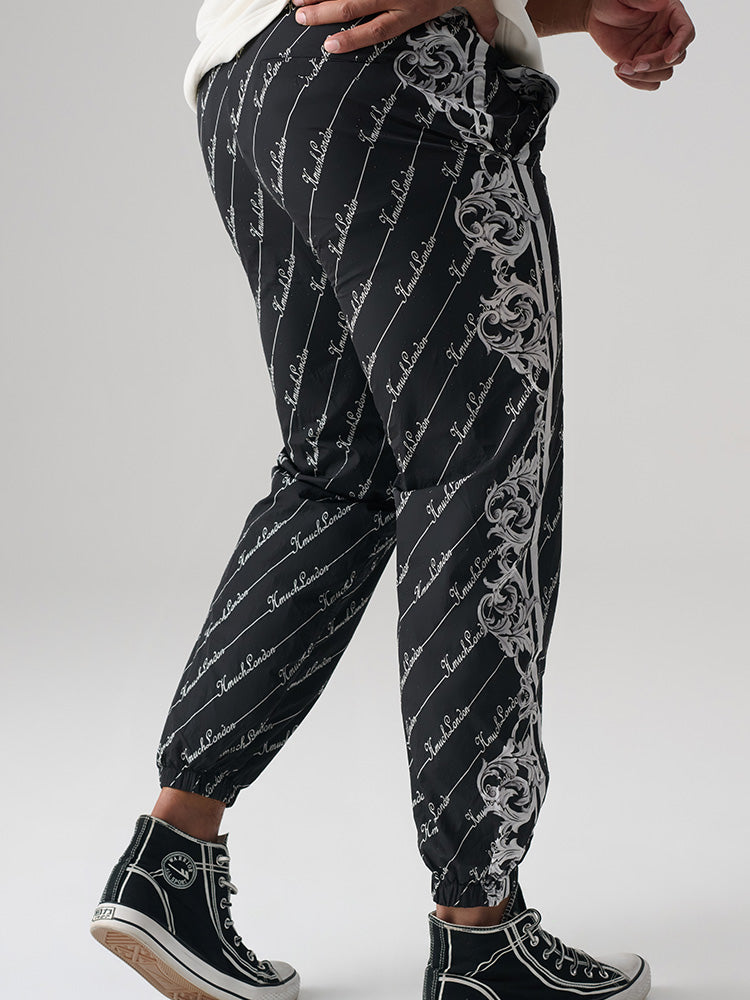 TCH All Over Rhinestone Graphic Nylon Jogger