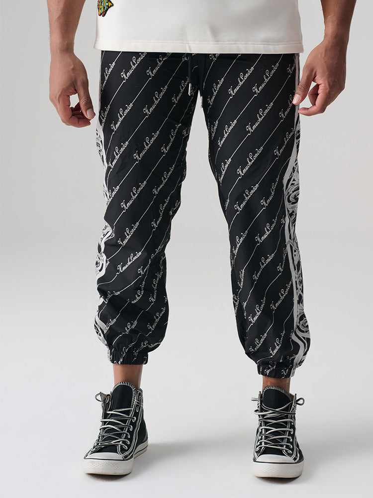 TCH All Over Rhinestone Graphic Nylon Jogger