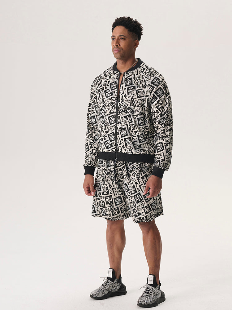 TCH Rhinestone Logo Printed Jacket