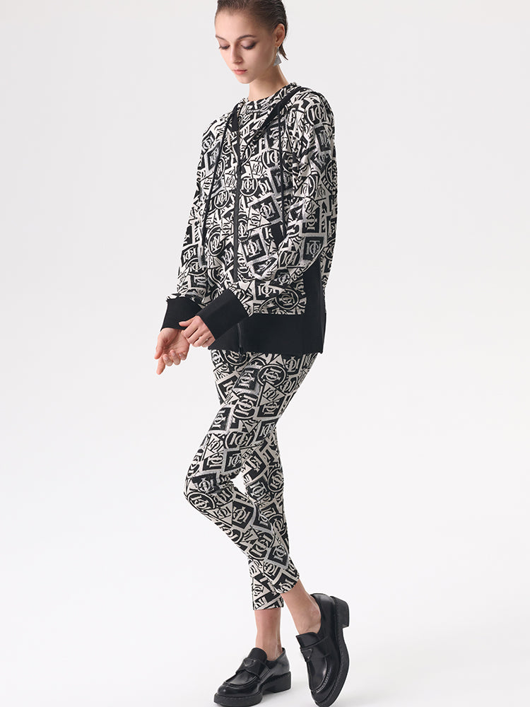 TCH Full Sleeve Print Crop Full-Zip Hoodie