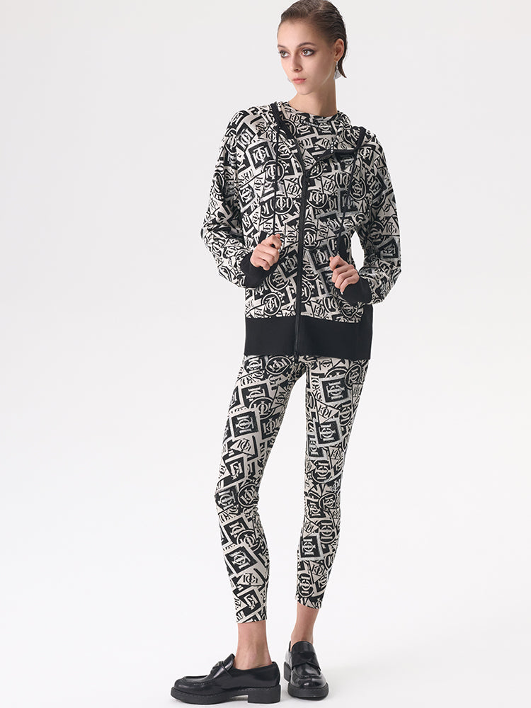 TCH Full Sleeve Print Crop Full-Zip Hoodie