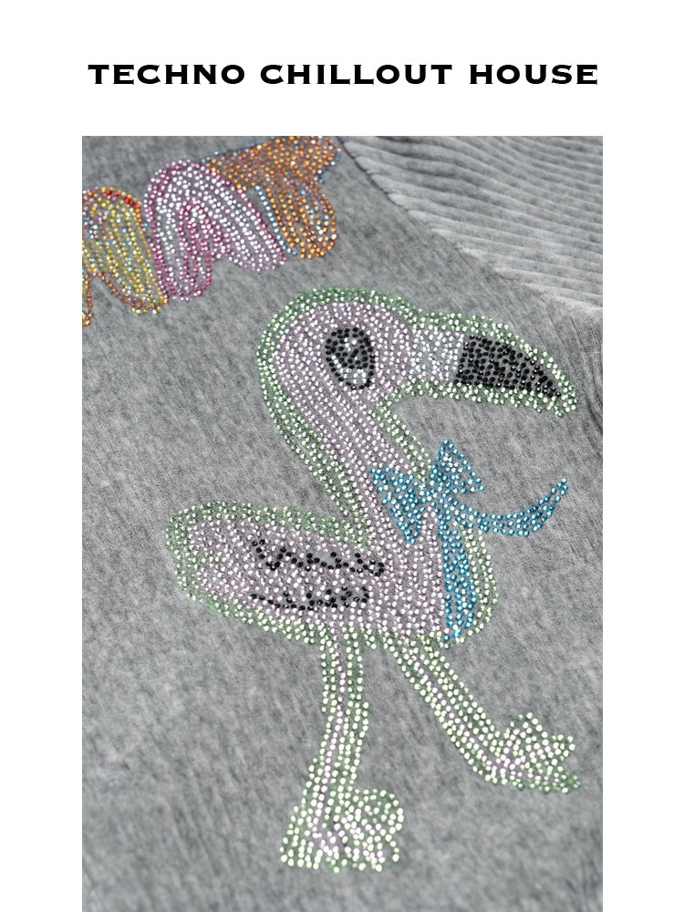 TCH Graphic Rhinestone Velvet 2 Piece Outfits