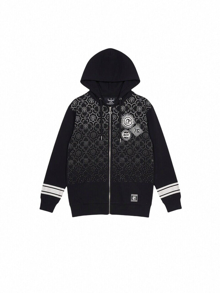 TCH Rhinestone Galaxy Black Hoodie