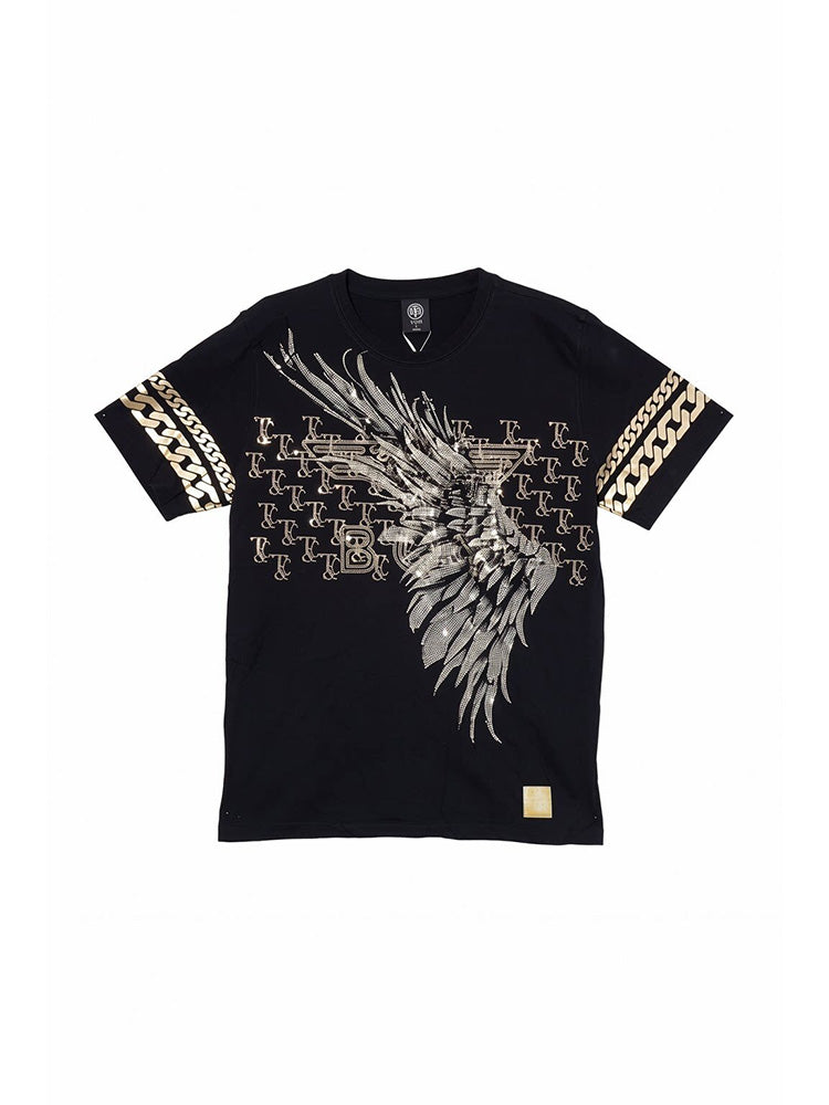 TCH Unisex Rhinestone Wings Cotton Tee