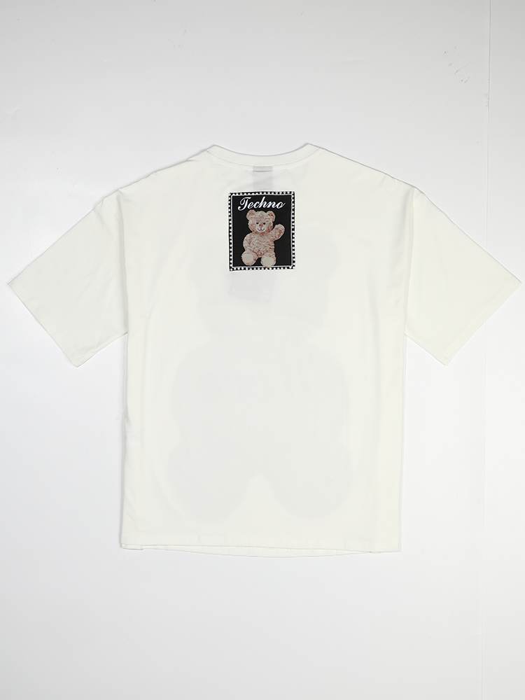 TCH Bear Hot Diamond Graphic Short Sleeve T-Shirt