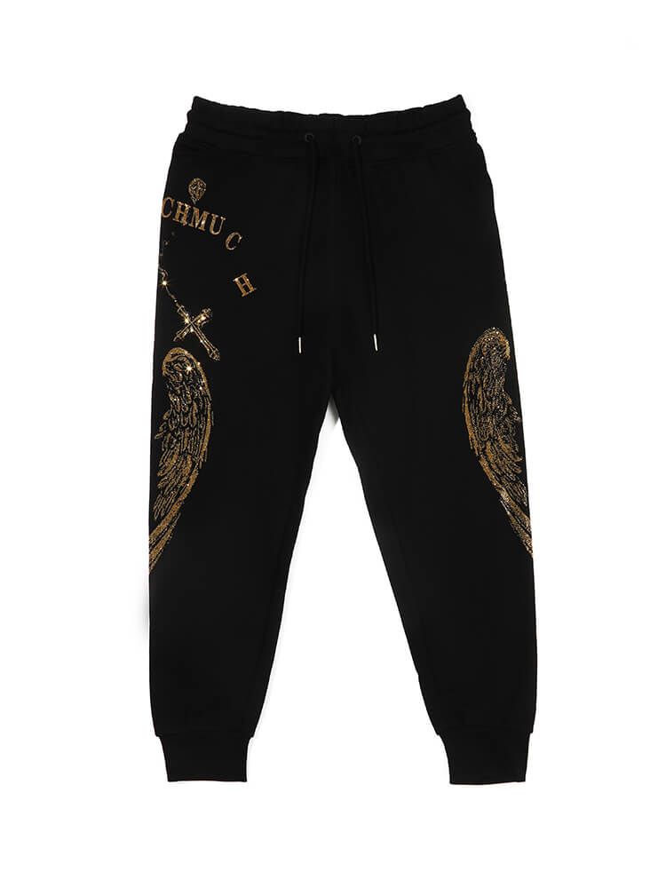 TCH Men's Angel Wings Hot Diamond Joggers