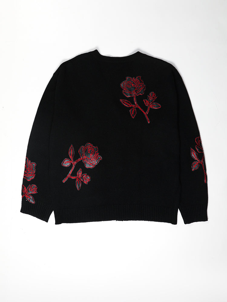 TCH Women's Rhinestone Button Knit Cardigan Sweater