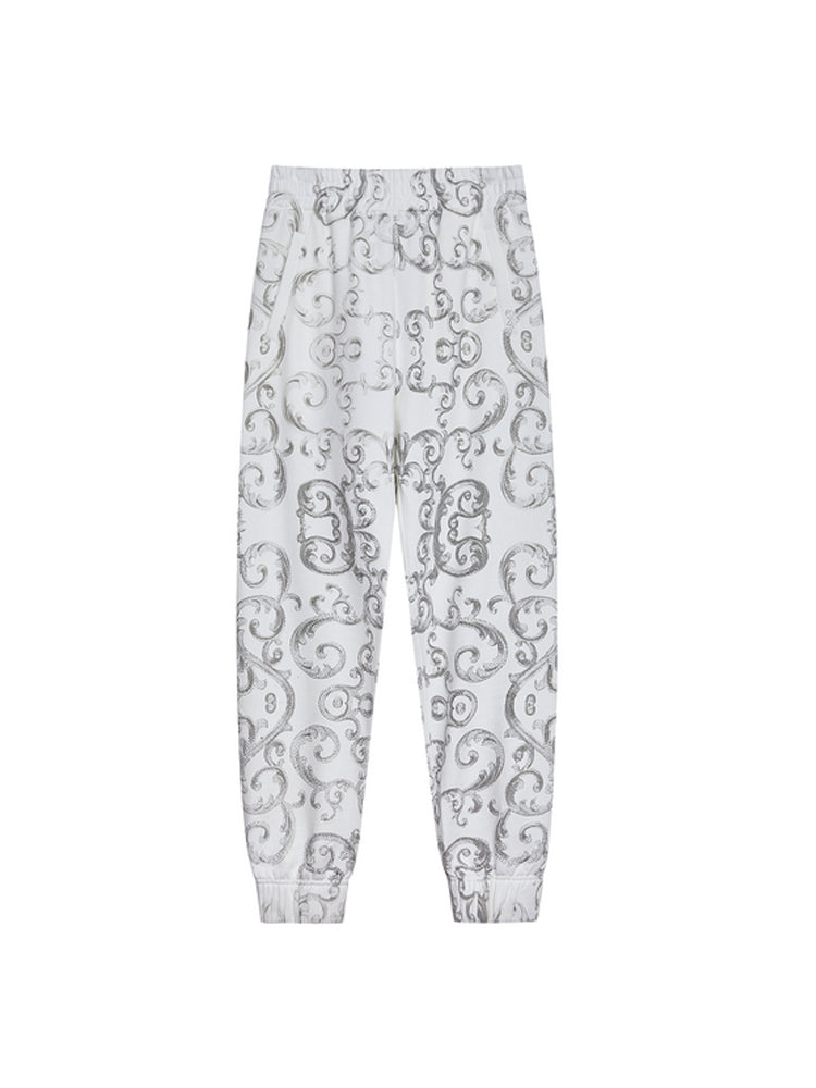 TCH Luxury 2 Pieces Allover Rhinestone Hoodie and Elastic Waist Pants