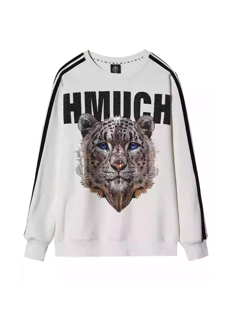 TCH Leopard Rhinestone Striple Sweatshirt