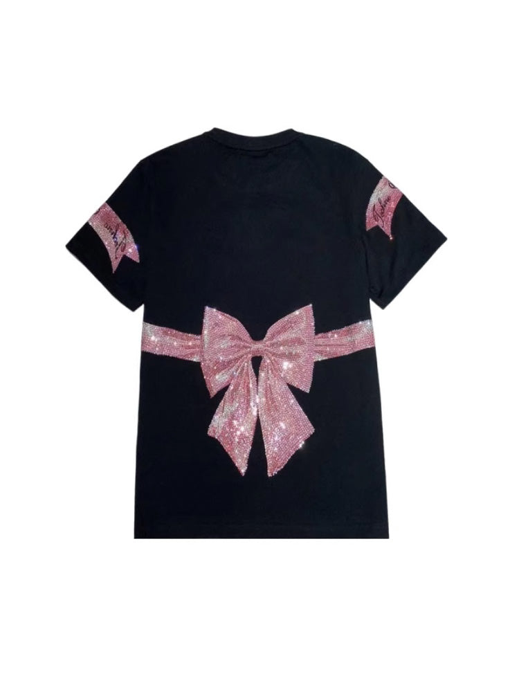 TCH Presale Pink Bow Rhinestone Teddy Bear T-Shirt