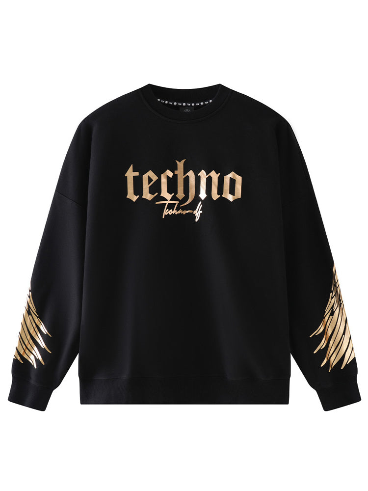 TCH GoldPrint Cotton Sweatshirt with Angel Wings