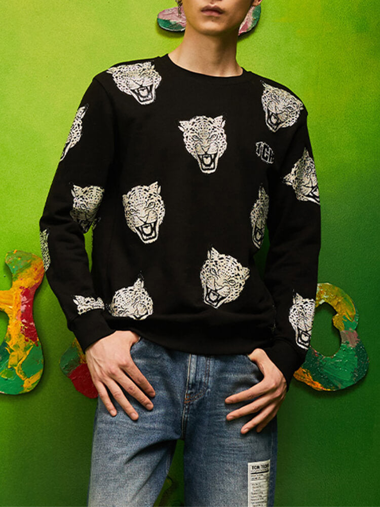 TCH Men's Graphic Rhinestone Sweatshirt Top