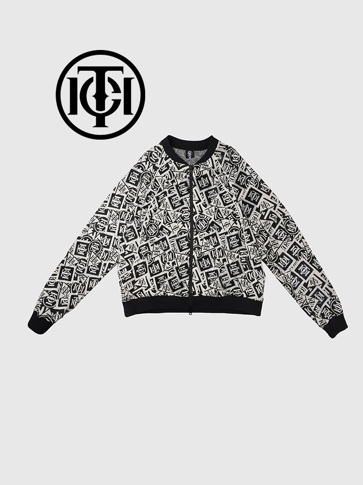 TCH Rhinestone Logo Printed Jacket