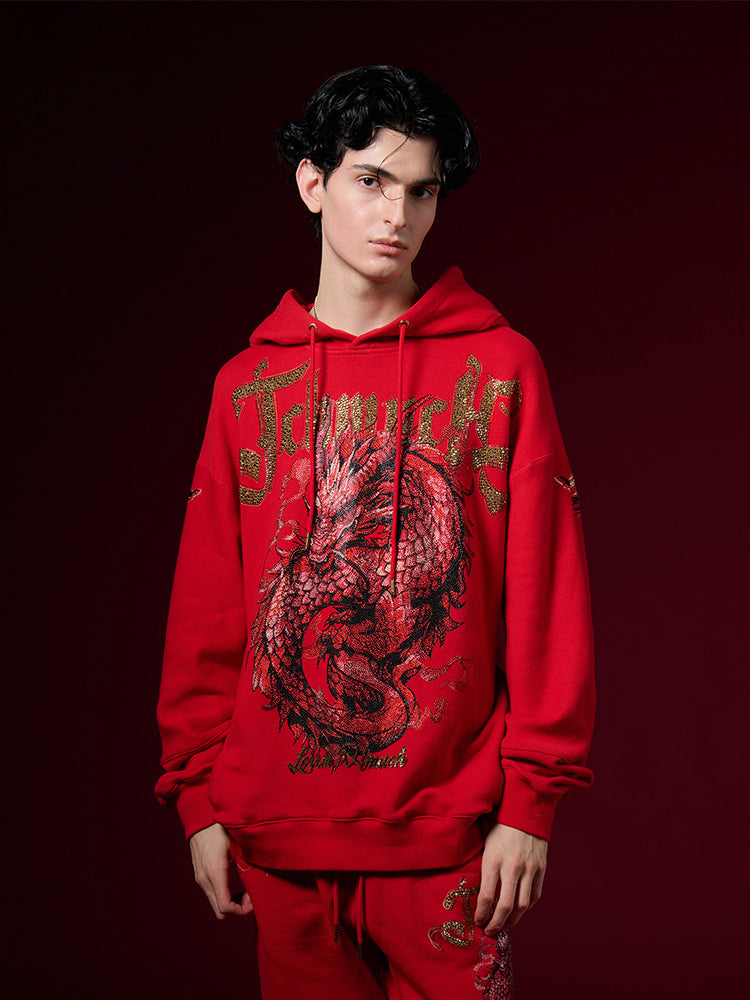 TCH Dragon Rhinestone Bling Trendy T-shirt /Oversized Hoodie