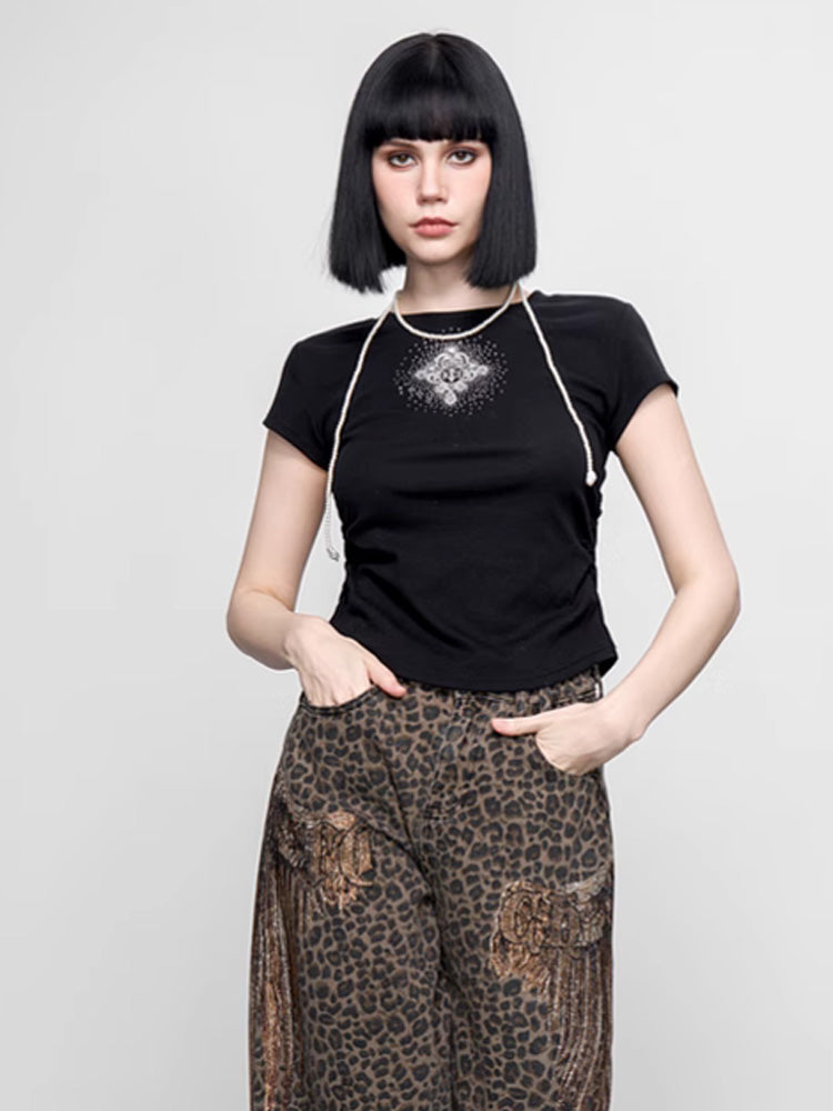 TCH Crystal-Embroidered Semi-Fitted Baby Tee