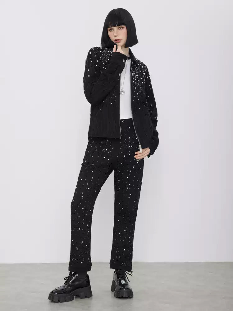 TCH Ruched Crystal-Embellished Jacket