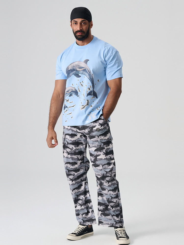 TCH Dolphin Rhinestone Hawaiian T-Shirt
