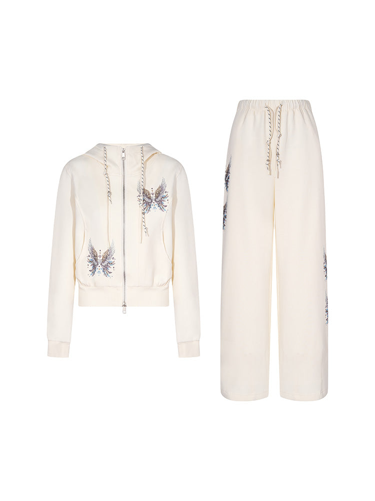 TCH Butterfly Graphic Long Sleeve Jacket and Pants Sets