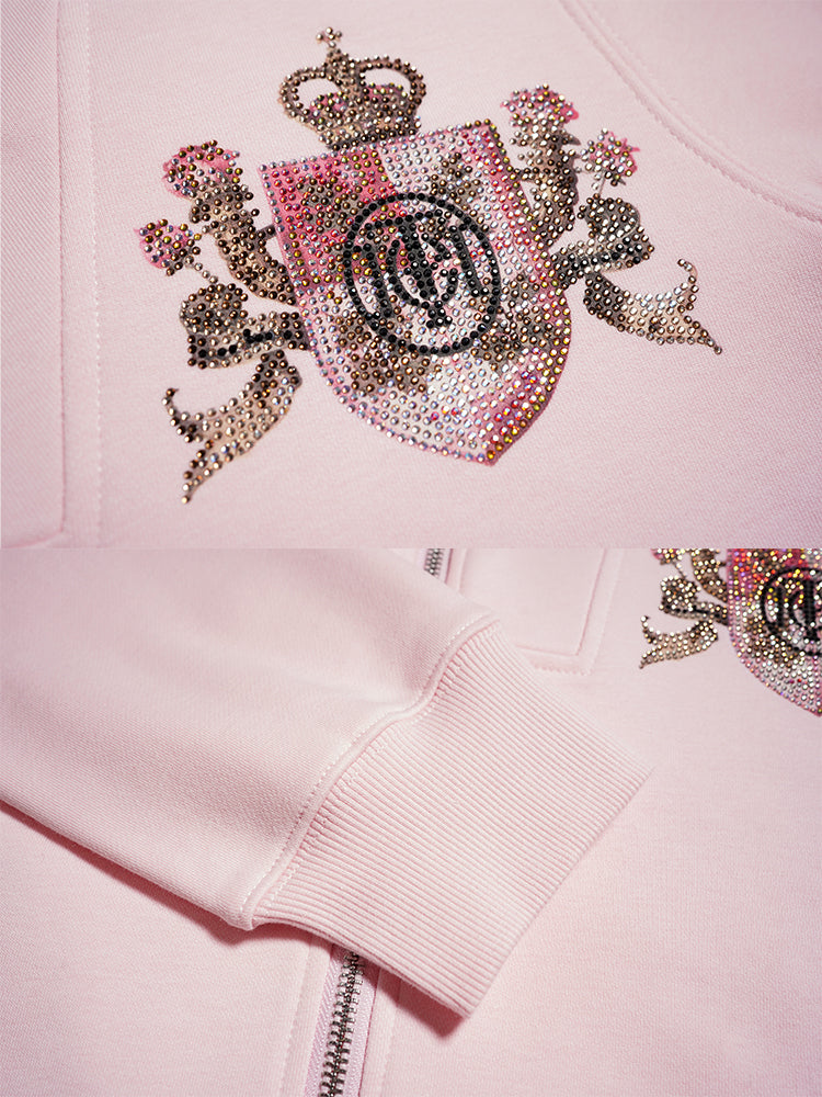 TCH Rhinestone Causal Faux-Fur Jacket