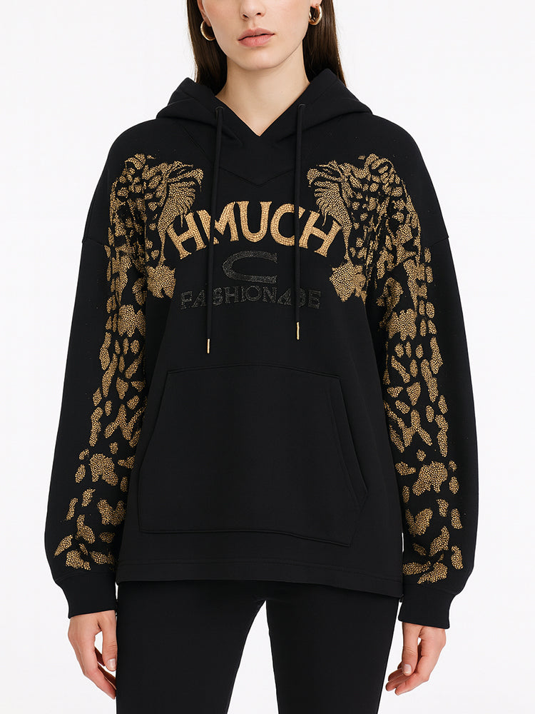 TCH Graphic Rhinestone Cotton Unisex Hoodie