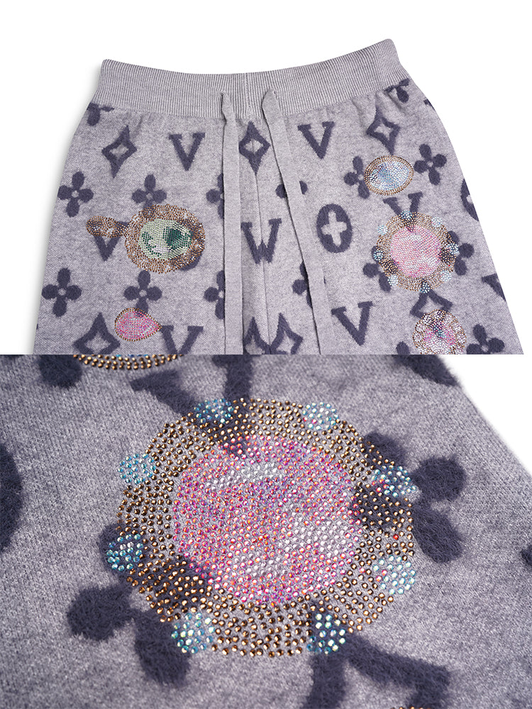 TCH Luxury Rhinestone Logo SweatPants