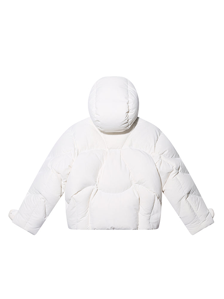 TCH Hoodie Zip Cropped Puffer Jacket Coat