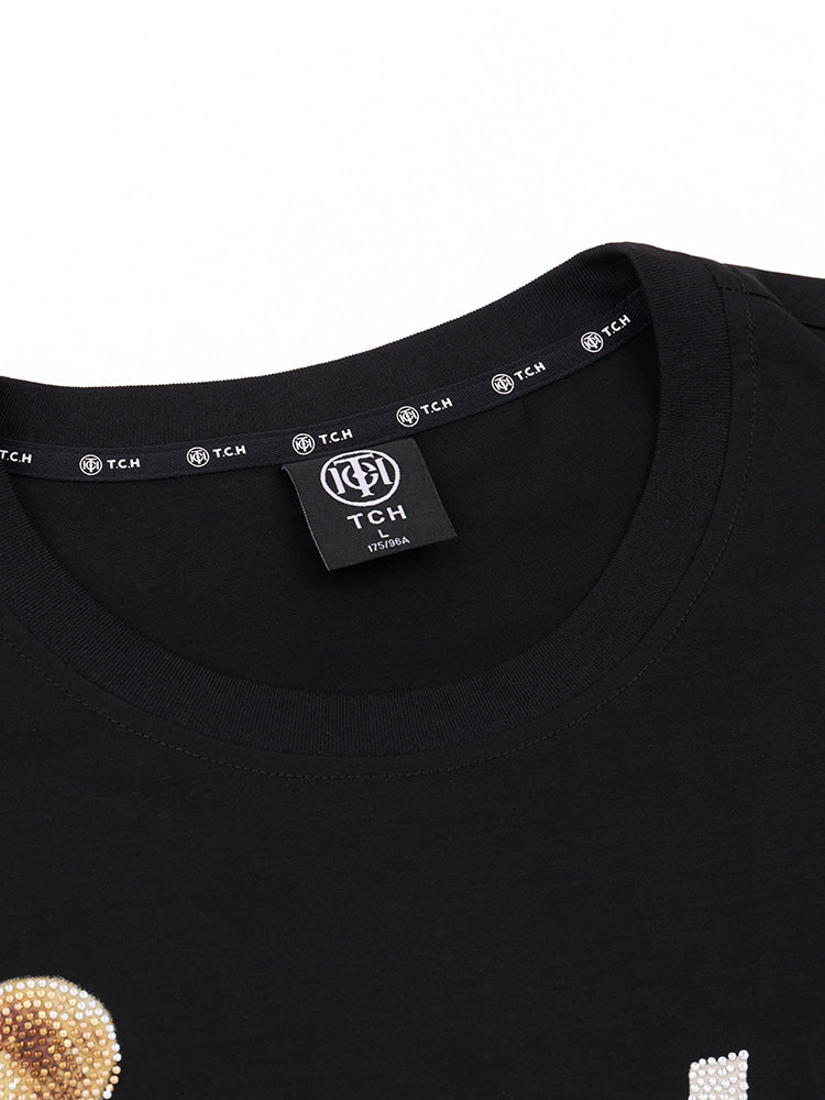 TCH Presale Teddy Bear Rhinestone Cotton T-Shirt