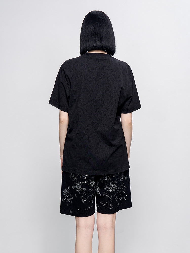 TCH Pre-Sale Rhinestone Jacquard Logo Print T-Shirt