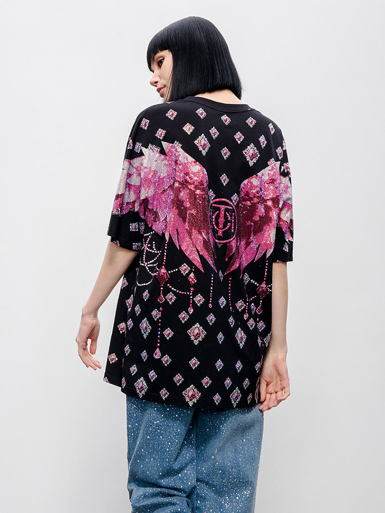 TCH Pre-Sale Wings Sparkle Crystal Graphic T-Shirt