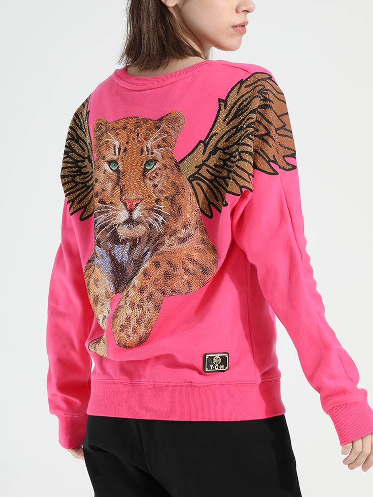 TCH Hot Diamond Wing Leopard Sweatshirt