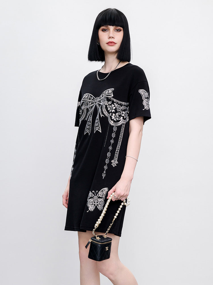 TCH Pre-Sale Rhinestone Bows Butterfly Mini Dress