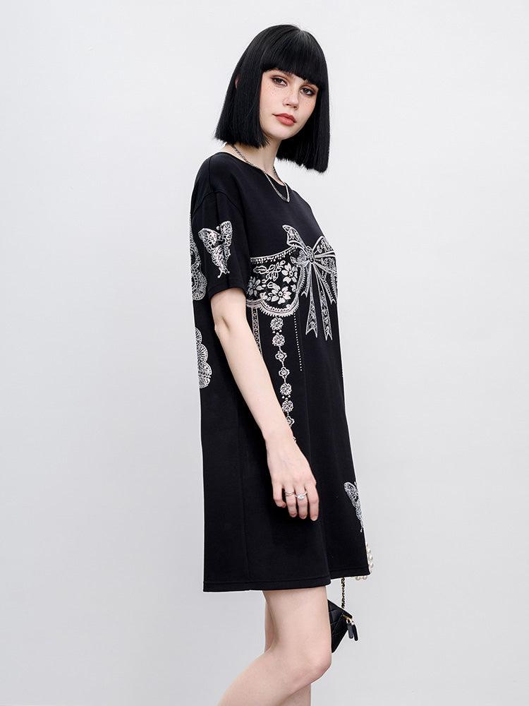 TCH Pre-Sale Rhinestone Bows Butterfly Mini Dress