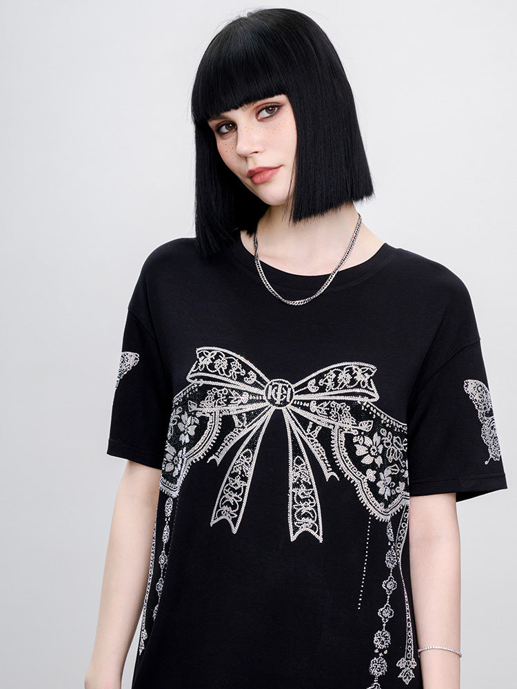 TCH Pre-Sale Rhinestone Bows Butterfly Mini Dress