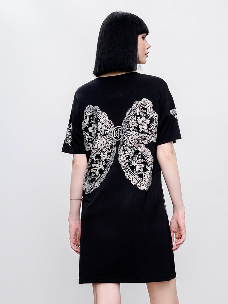 TCH Pre-Sale Rhinestone Bows Butterfly Mini Dress