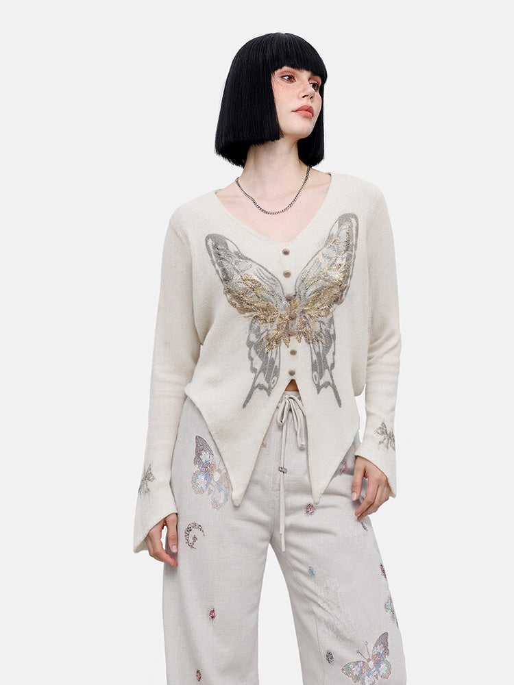 TCH Rhinestone Butterfly Slip Sparkle Top