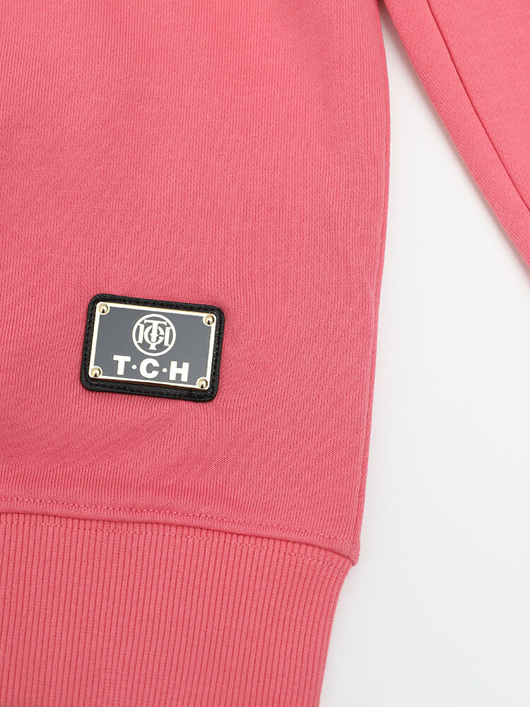 TCH Cute Bear Rhinestone Letter Pink Sweatshirt