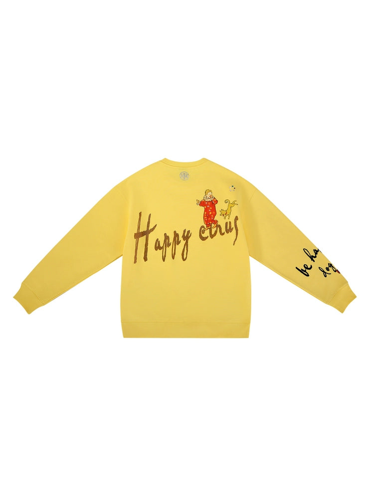 TCH Rhinestone Embroidery Graphic Cotton Sweatshirt