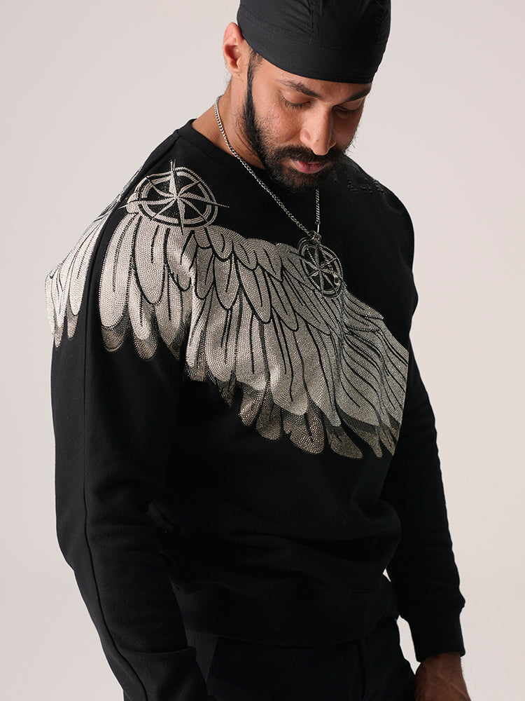 TCH Diamond Casual Long Sleeve Crew Neck Sweatshirt