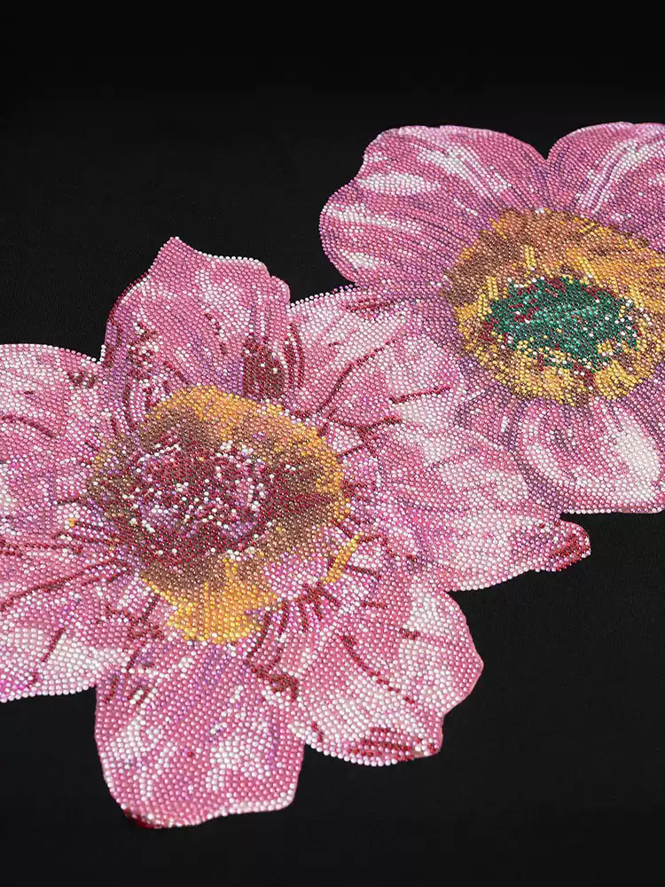 TCH Unisex Allover Flower Print Sparkle T-shirt