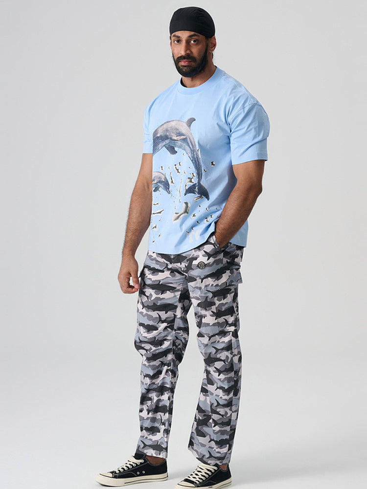 TCH Dolphin Rhinestone Hawaiian T-Shirt