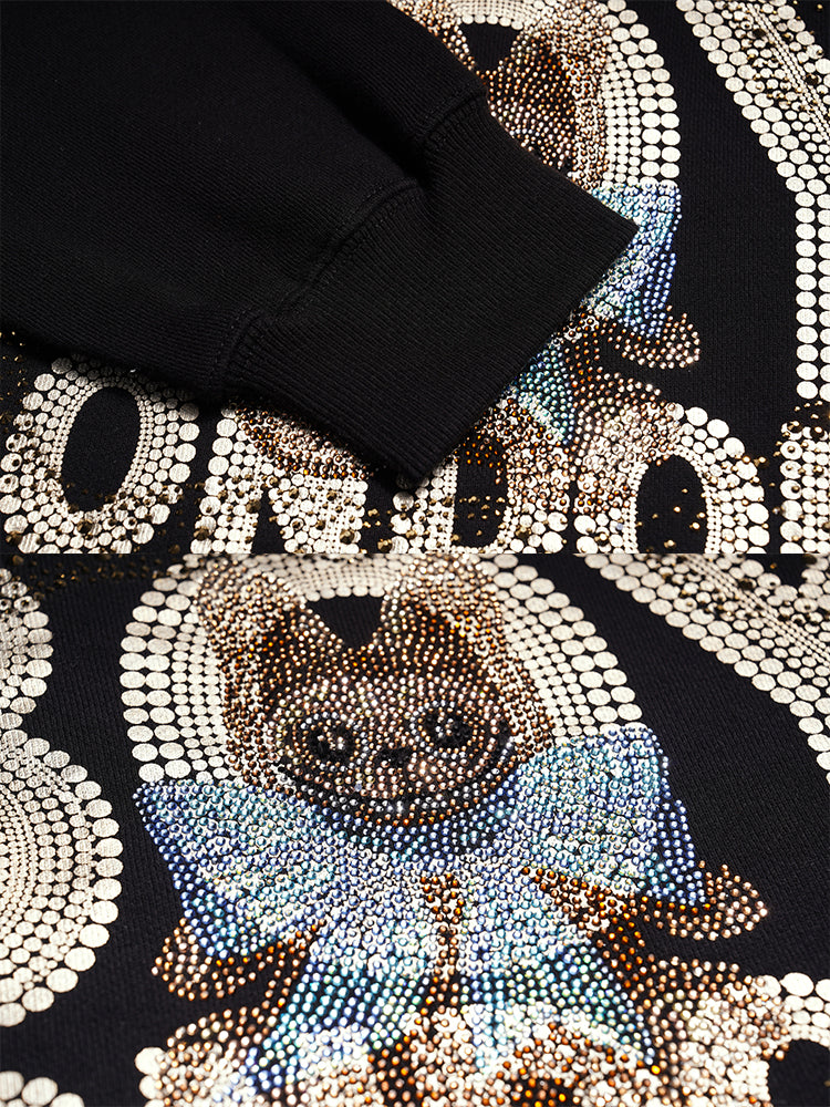 TCH Rhinestone Graphic Black Unisex Sweatshirt